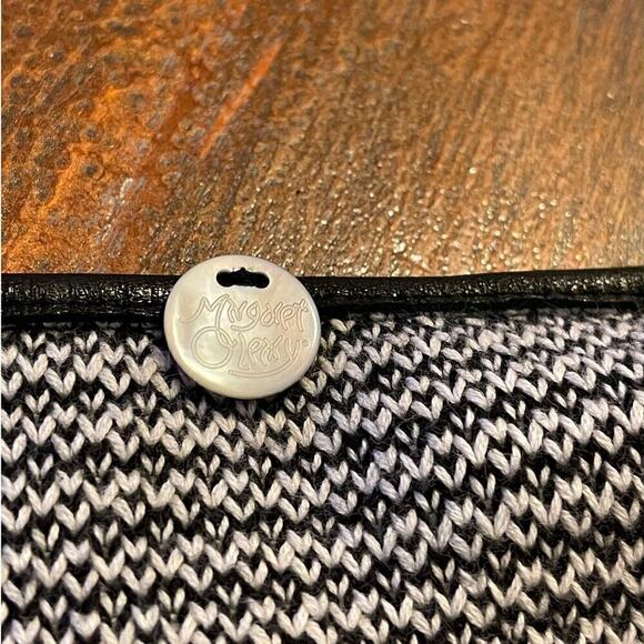 Margareth Oleary Women's Tricot Leather Trim Cardigan - Picture 5 of 8